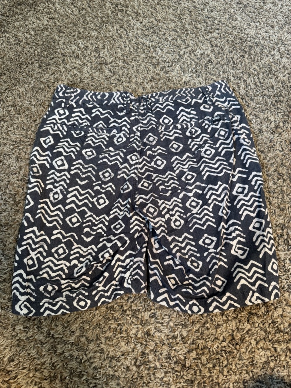 Vans Black and White Geometric Shorts - Picture 3 of 3